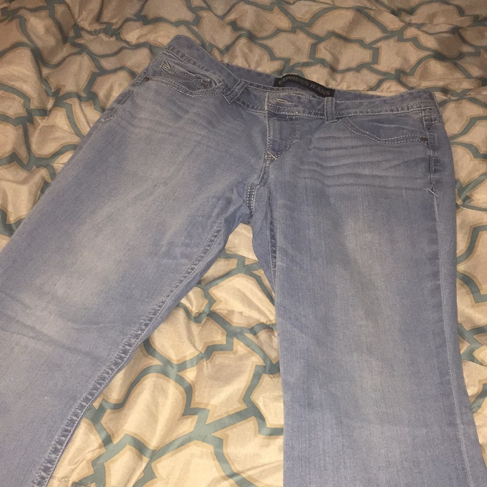 Express barely boot jean in short